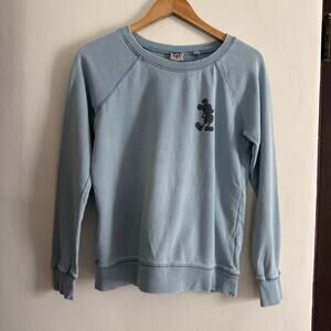 JUNK FOOD | Blue Mickey Mouse Vintage Style Sweatshirt | Small